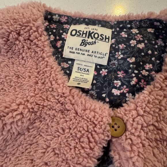 OshKosh B'gosh Toddler Girl 5T Mauve Vest - Picture 4 of 4